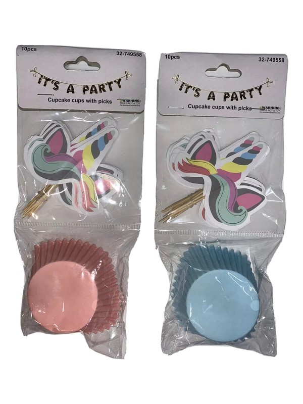Unicorn Cupcake Cups With Picks