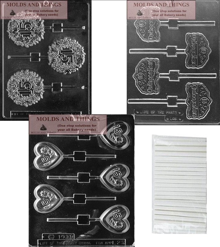 Quinceanera 15 on Tiara Chocolate mold 15 on tiara Candy mold Sweet 15 Chocolate