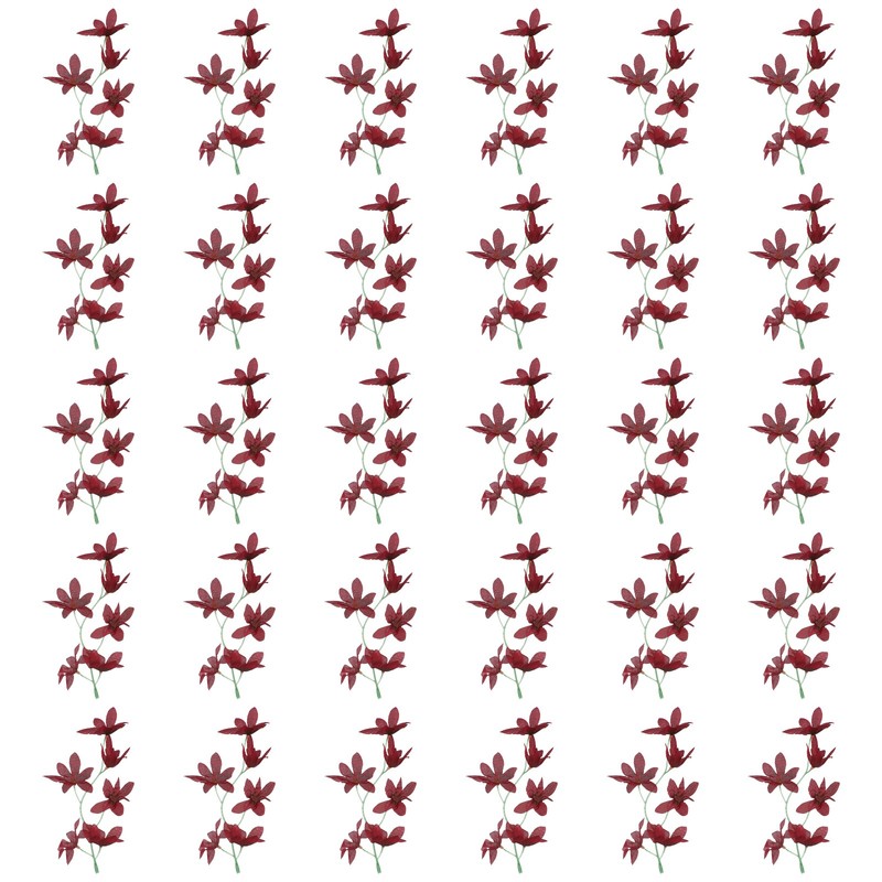 Orchids Fake Flowers 30 Pcs Artificial Flower Hairpin Wedding Decor Wine red