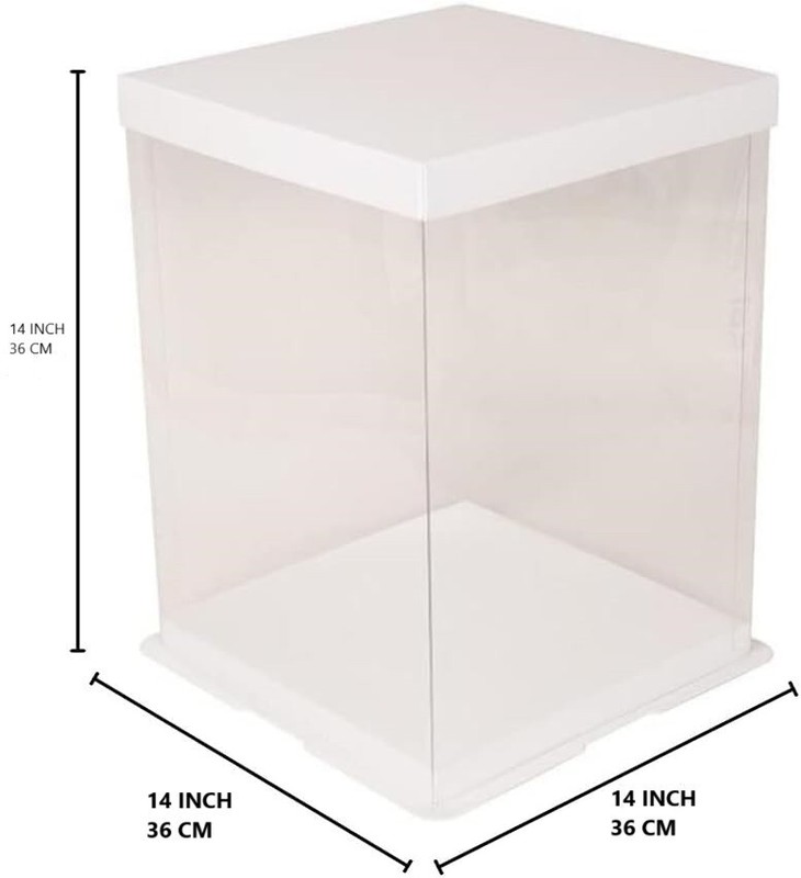 Tall Cake Boxes for Tier Cakes, 14×14×14 Inch [1Pack] Wedding Cake Box