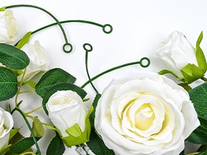 Flower Garland. Lights, White Floral Garland Fake Flowers for Home Wedding gallery