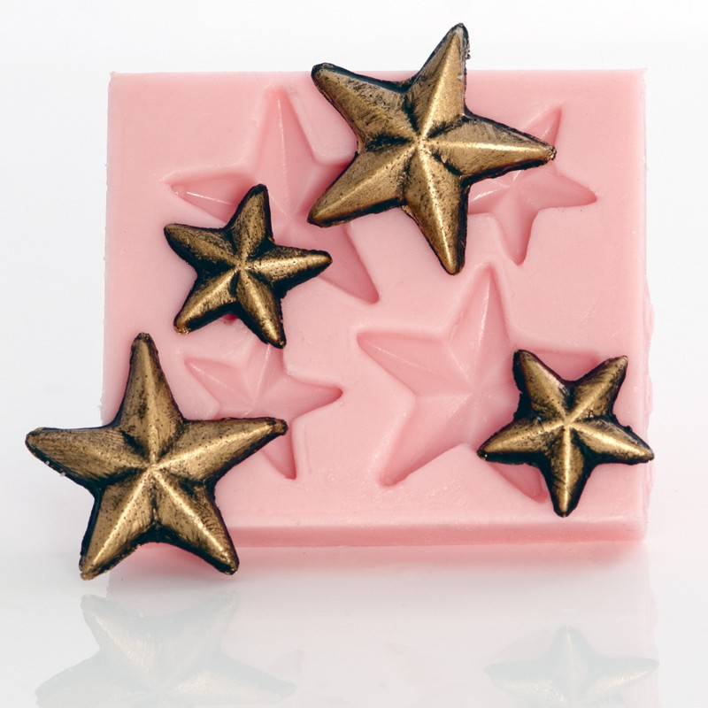 Star Mold – flexible silicone mold, jewelry, resin, clay, food safe mold (902)