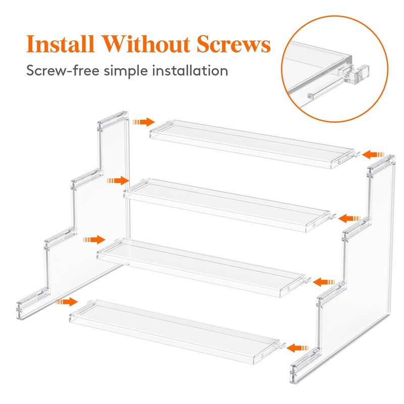 Lifewit 4 Tier Clear Cupcake Stand, 12 Inch Display Shelf , 2-Pack gallery