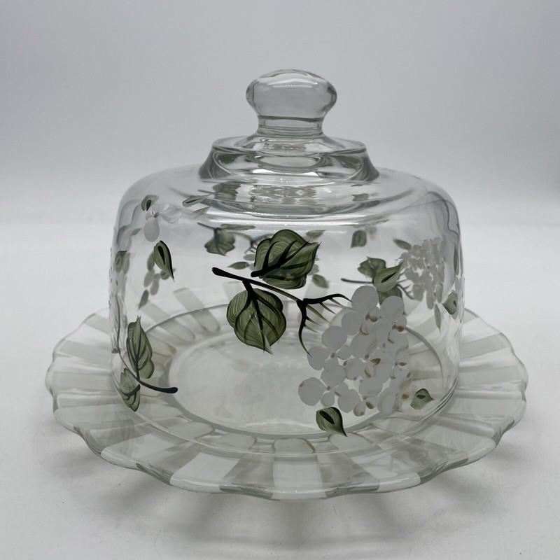 Vintage Hydrangea Cake Plate with Lid gallery