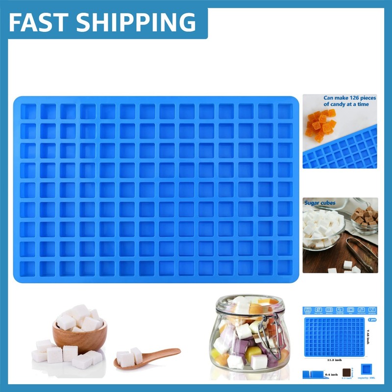 Food-Grade Silicone Molds: 126 Perfectly Sized Cavities for Gummy and Hard Candy