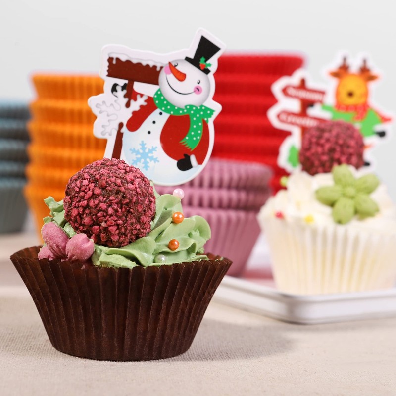 Non-stick 200pcs Standard Cupcake Liners for Baking, Natural, Food-grade Cupcake gallery