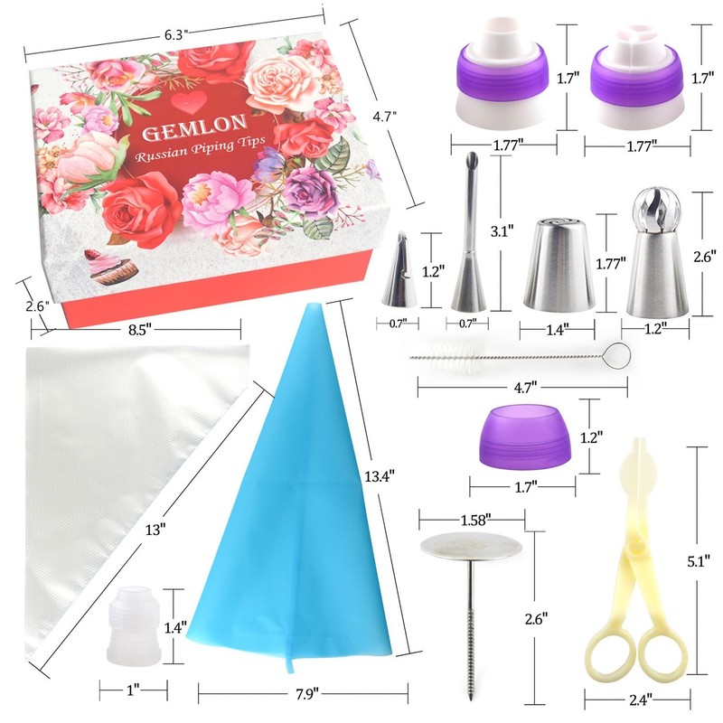 88Pcs Russian Piping Tips Set Icing Frosting Nozzles Cake Decorating Tools gallery