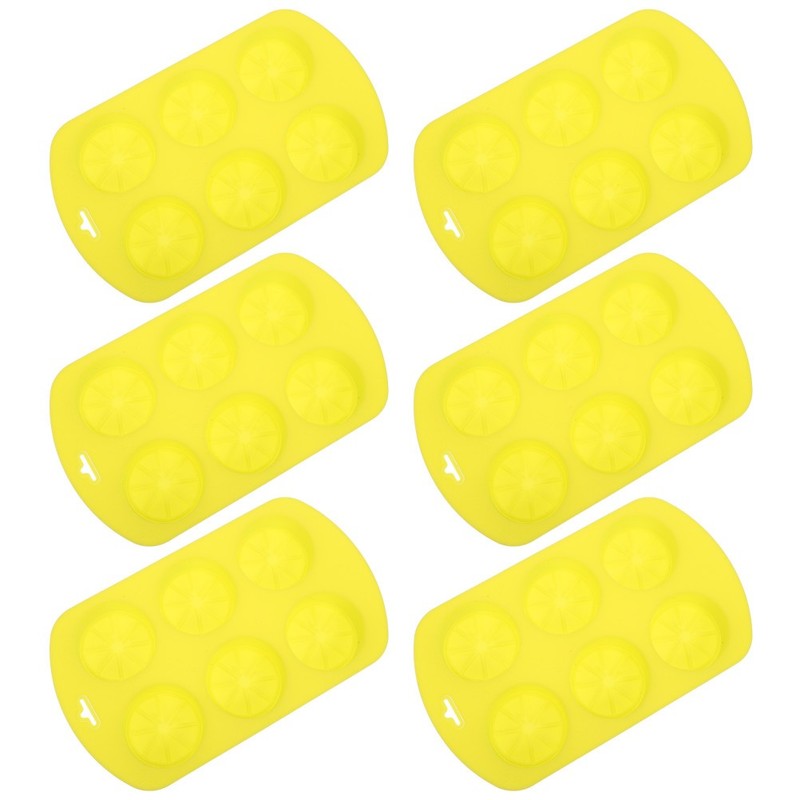 6Pcs Easy Release Silicone Fondant Molds Lemon Shape for Baking Treats gallery