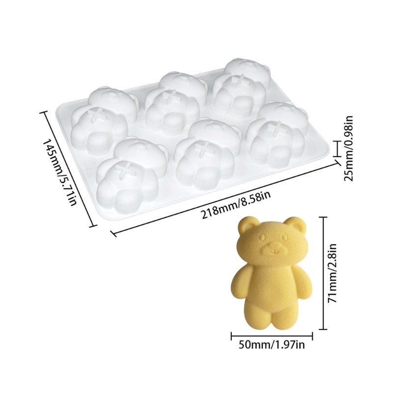 Silicone Mousse Cake Mold for Creative Bear Dessert Nonstick Cupcakes Bakewares gallery