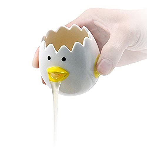 LuoCoCo Cute Egg Separator, Ceramics Vomiting Chicken Egg Yolk White Yellow gallery