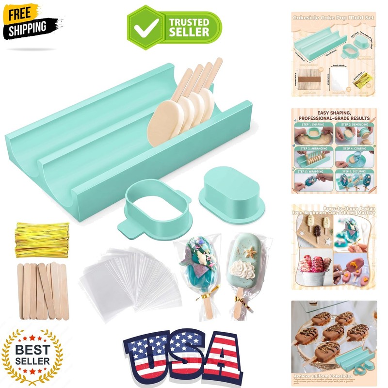 3 Inch Cakesicle Cutter, Cake Pop Mold with 8.7in Tray, Cakesicle Mold with 1…