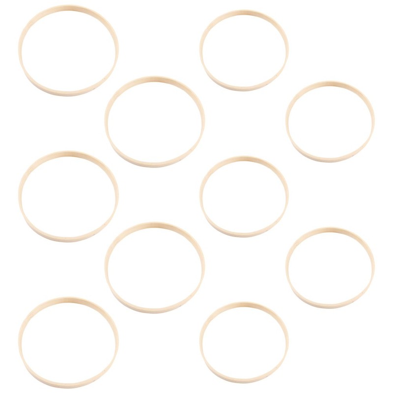 10pcs Bamboo Wreath Hoop: Dream Catcher Rings - 9.8in and 11.8in Macrame Floral gallery