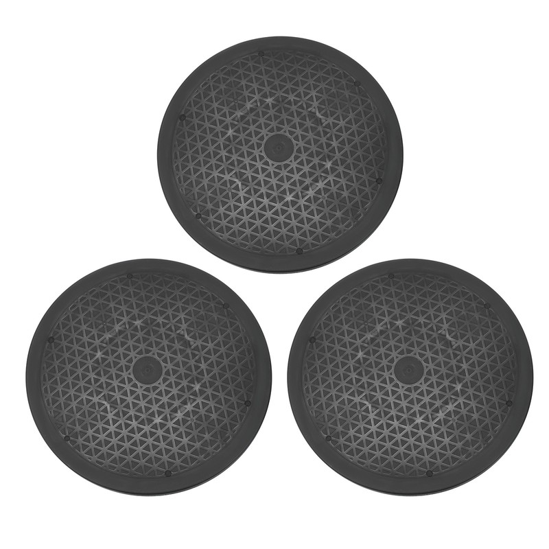 3Pcs 12inch Rotating Swivel Stand with Steel Ball Bearings Rotating Plate, Black