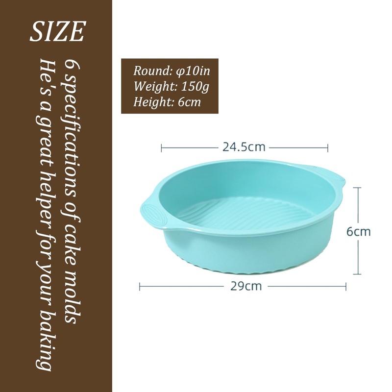 Silicone Bundt Cake Pan 10 Inch Heavy Duty Round Mold Mint Green Baking Tool gallery