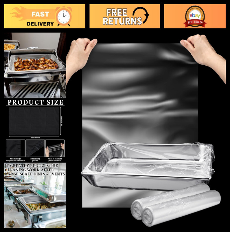 50 Pcs Disposable Electric Roaster Liners 34″x18″ for 16-22 Quart Cookers, Oven