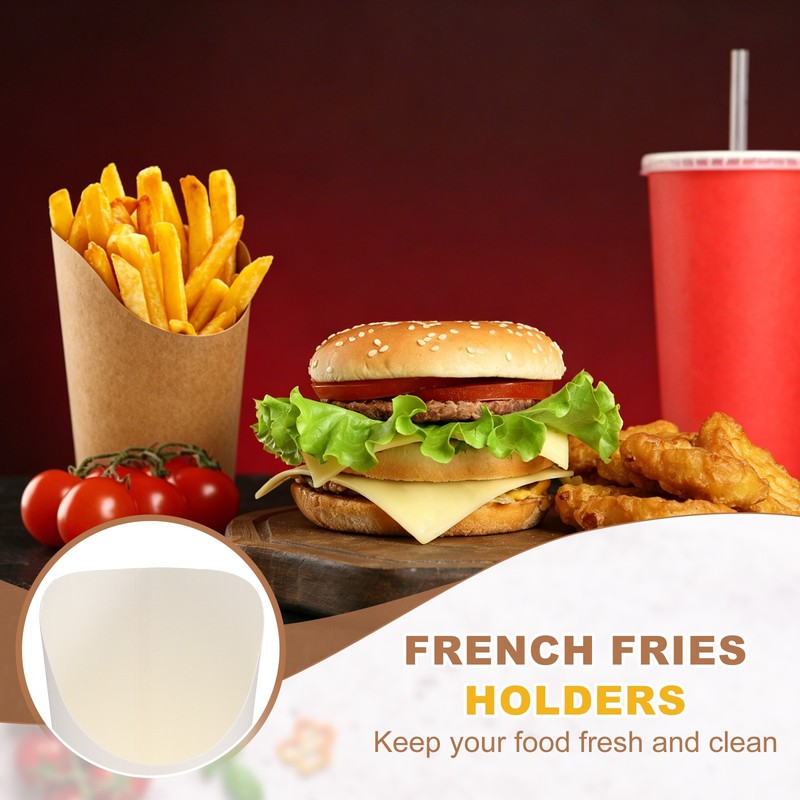 150Pcs French Fries Holder, 14oz Disposable Paper Charcuterie Cups, White gallery