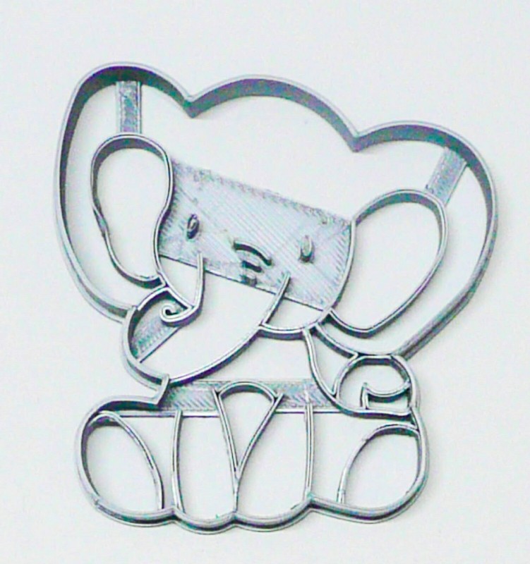 BABY ELEPHANT DETAILED CALF GENTLE GIANT ANIMAL ZOO COOKIE CUTTER USA PR2558