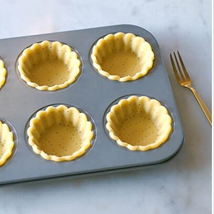 Mini Tart Pan, 2.75" Egg Tart Molds 6-Cavity Non Stick Fluted Mini Tart Mould, gallery
