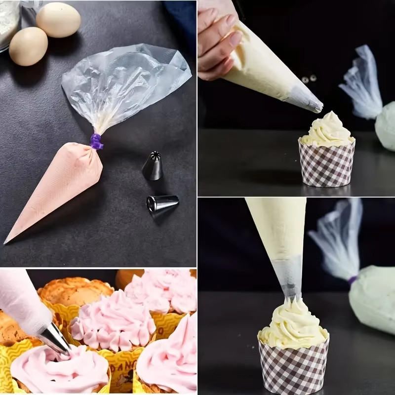 100PCS Disposable Pastry Bags, Extra Strong&Leak-Proof Piping Bags for Cake Deco gallery