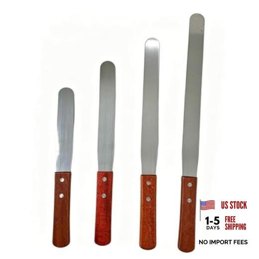 4 Sizes Metal Spatula Stainless Steel Baking Utensil Set Multi-size Cake Icing
