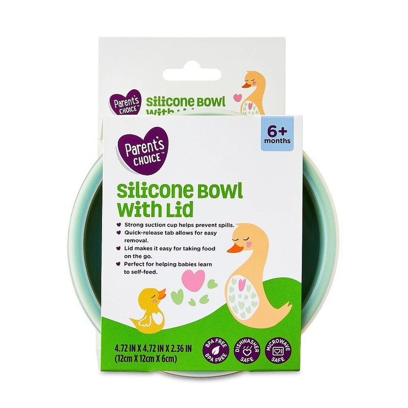 5 Round Silicone Baby Food Feeder with Lid and Suction Base Fresh Sage Green gallery