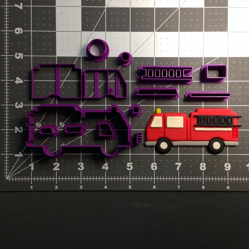 Fire Truck 266-B912 Cookie Cutter Set