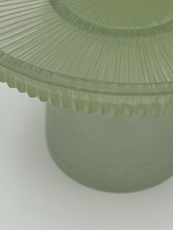 Williams Sonoma Famille Rose Glass Cake Stand with Cloche~Medium~Green gallery