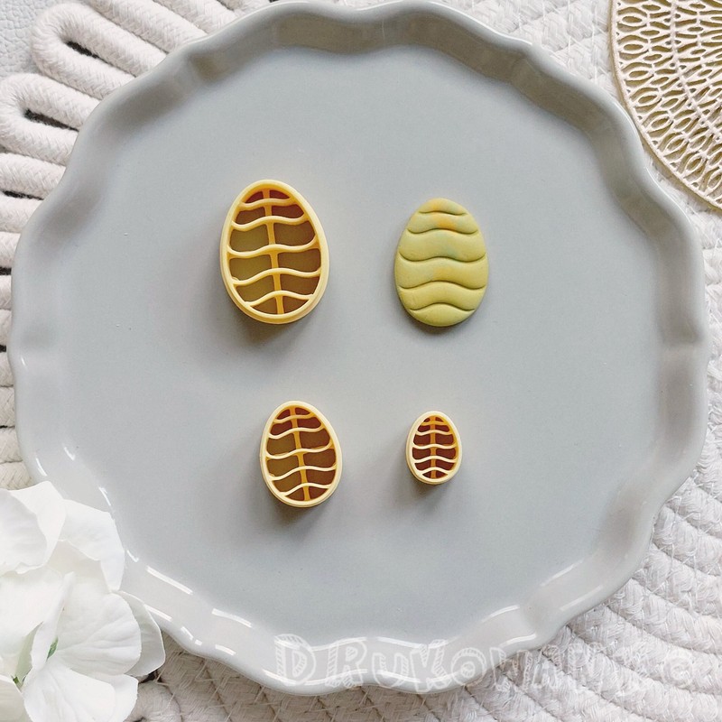 Easter Egg Holiday Chicken 3 Polymer Clay Cutter For Earring Jewelry Making