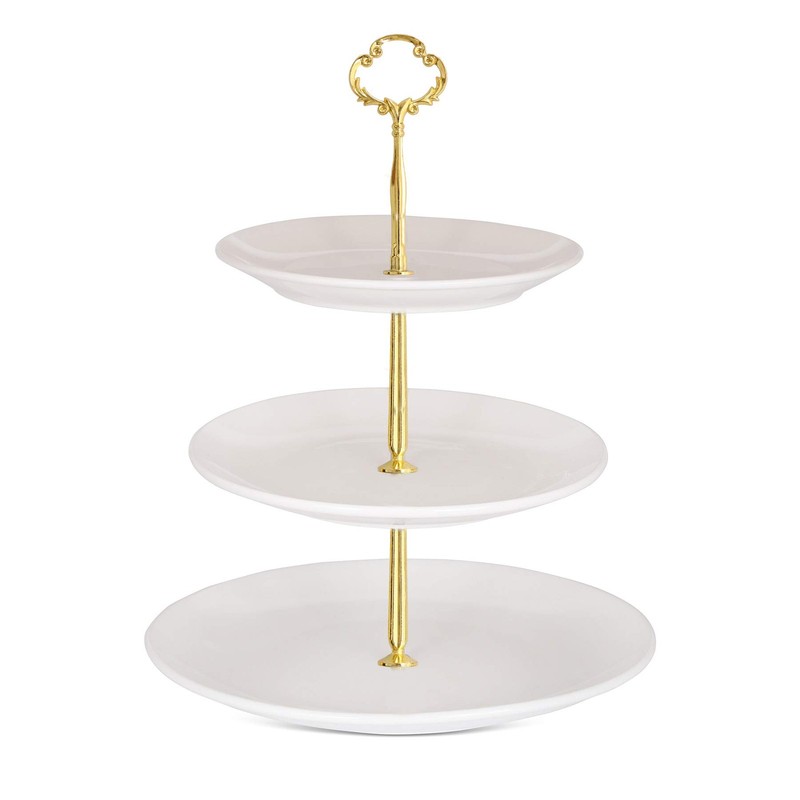 3 Tier 14" Heavy Metal Cake Stand Holder Fruit Plate Stand Fitting Hardware R... gallery