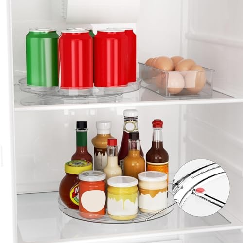 2 Pack Lazy Susan Organizer Turntable, Clear 9 Inch Rotating 9inch - 2 Pack gallery