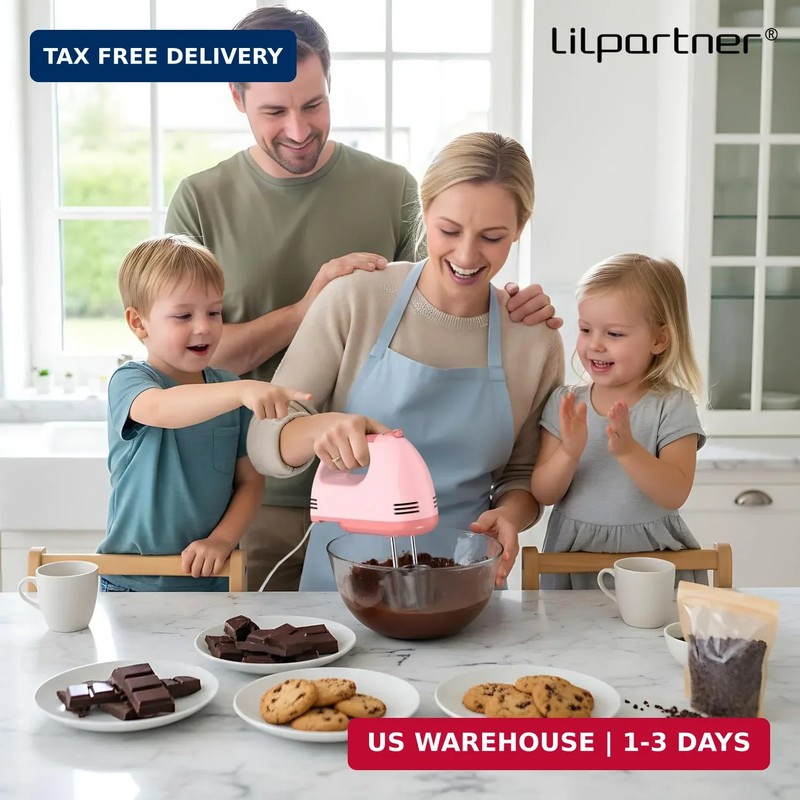 LILPARTNER Hand Mixer Electric, Small Food Mixer 7 Speeds Handheld Blender, 304 gallery