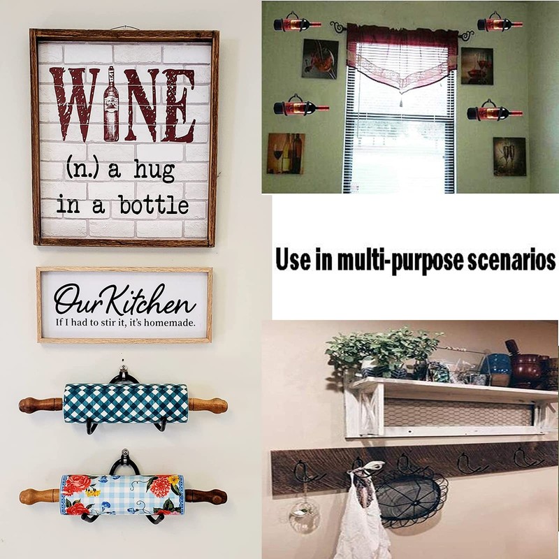 AUXPhome Pack of 4 – Rolling Pin Holder Display Holds 4 rolling pins, Black gallery