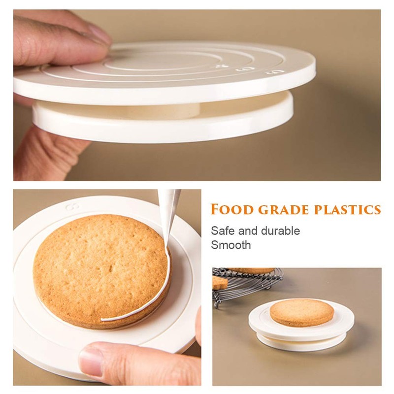 4.7 inch 12cm Round Cookie Decorating Turntable, Rotating Cake Turntable Stan... gallery