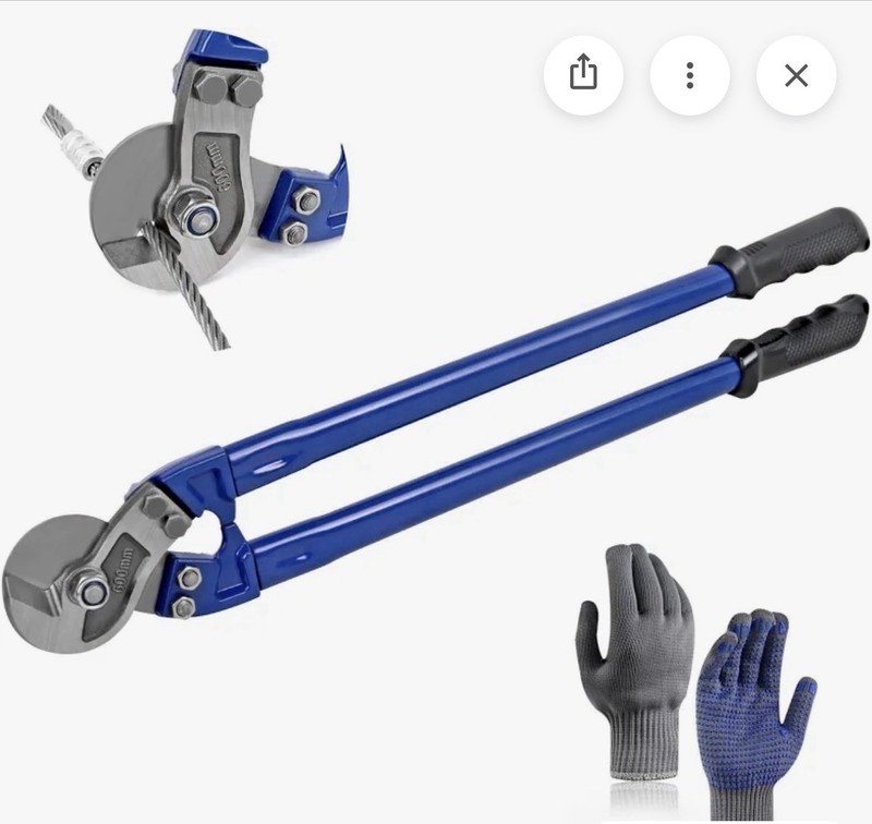 SPENDINS 24" Heavy Duty Wire Rope Cutter, Steel Cable Cutters Ergonomic Handle