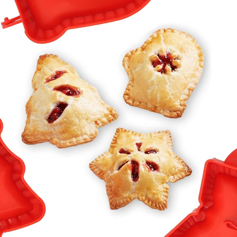3Pcs Mini Hand Pie Molds - Dough Presser Pocket Pie Molds for Baking - One Press gallery