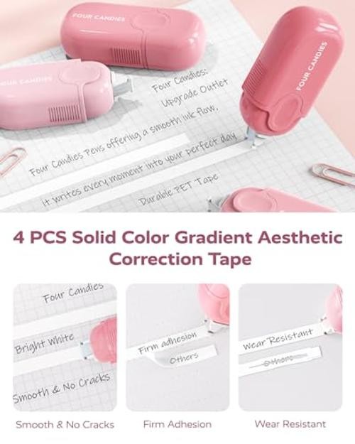 College Supplies and Nursing Essentials with Organizer, Gel Pens with Pink gallery