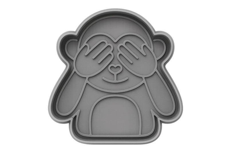 See No Evil Monkey Cookie Cutter - 3.2x4" Creative Fun gallery