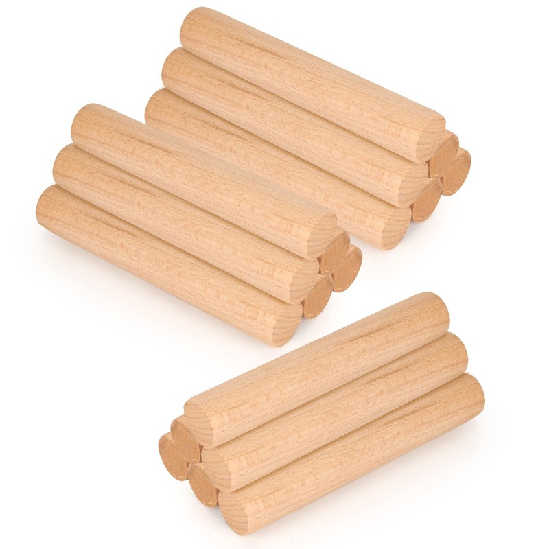 Axigundaone 15 Pcs Small Wooden Rolling Pin for Dough, 6 6.2 x 1.0 In, Wood