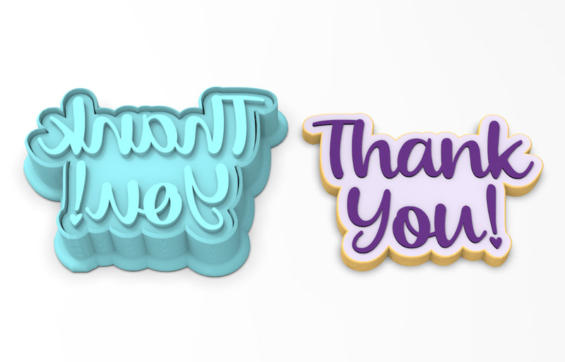 Thank You Cookie Cutter & Stamp | Anniversary Thank You Gift