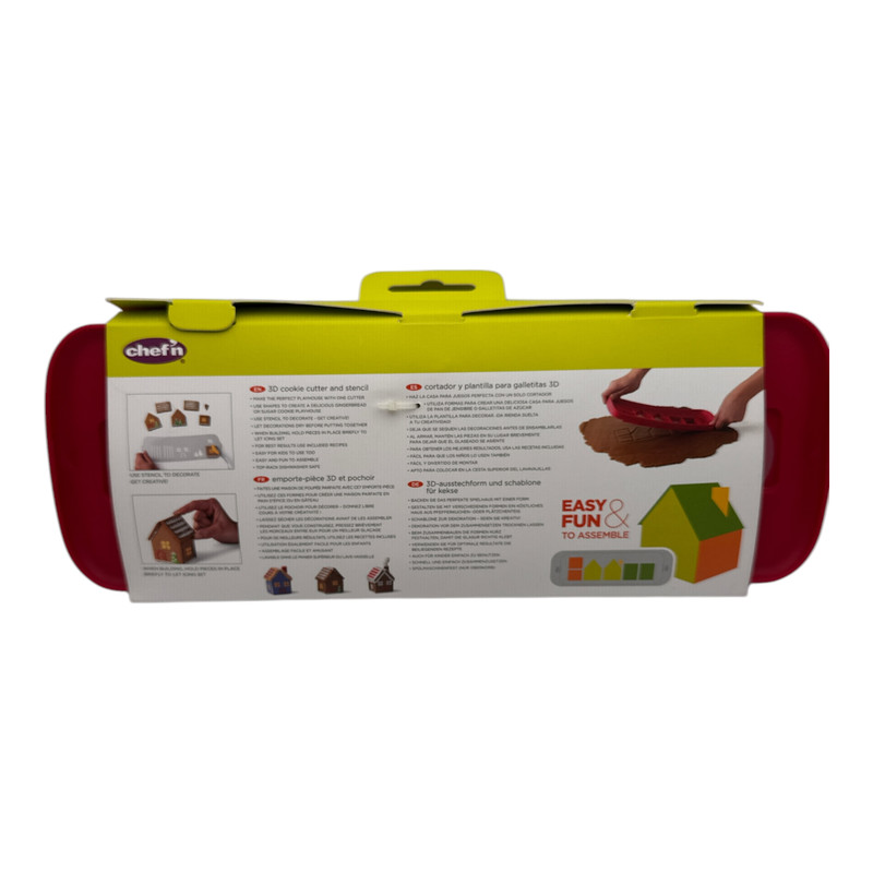 Chef'n Cookease Cookie Cutter, Stencil & Recipe Card Gingerbread House NWT gallery