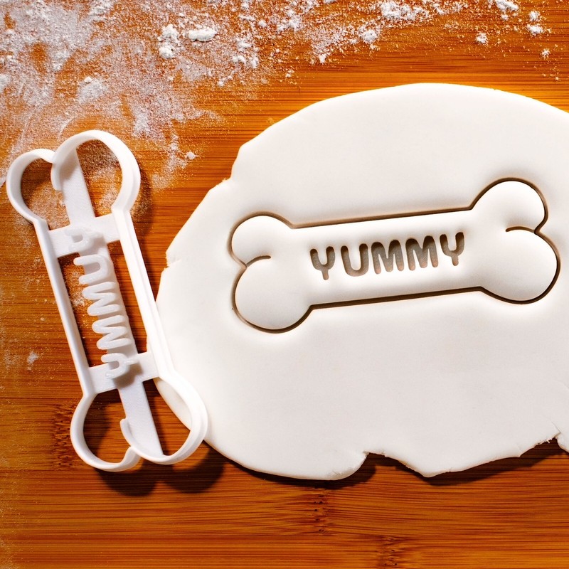 YUMMY Dog Bone Cookie Cutter – pet treats paw pooch bakery pup animal rescue