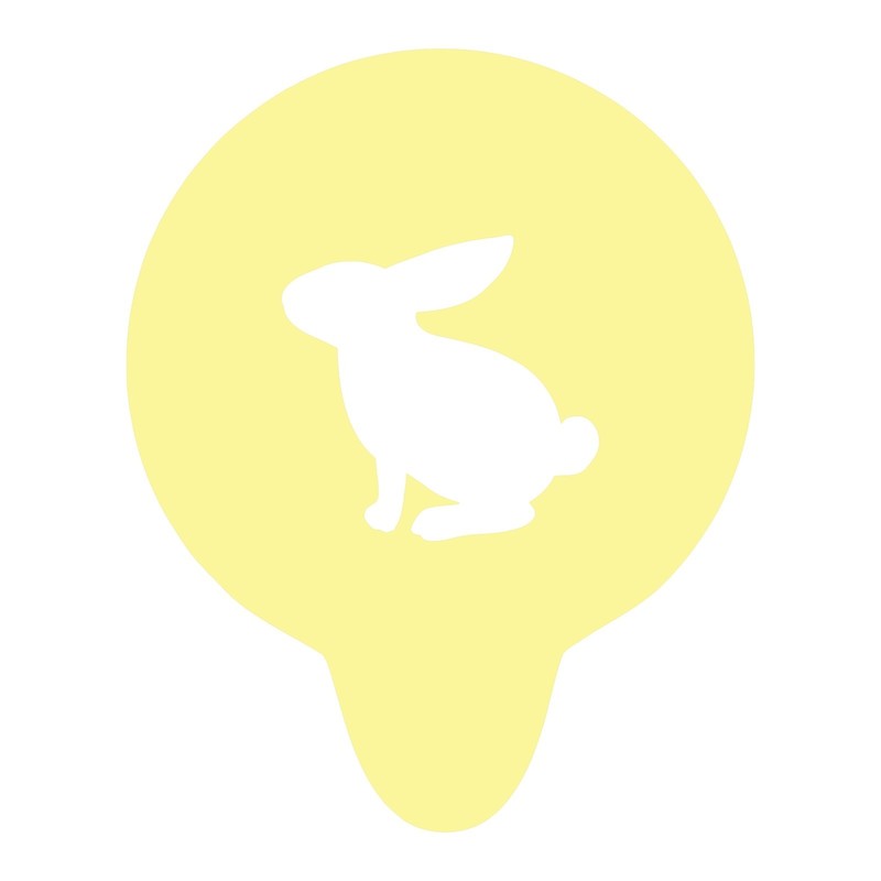 Bunny Coffee Stencil Rabbit Hare Easter Holiday Spring Gift Acrylic Baking Icing