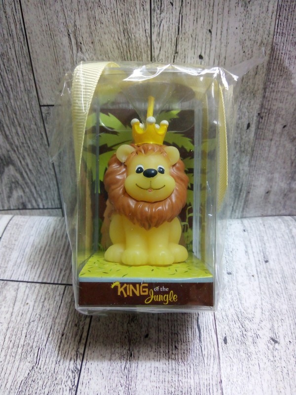 Lion “King Of The Jungle” Candle Cake Topper Birthday All Occasion Cupcake
