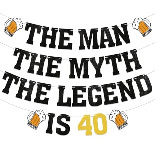 40 Banners - 40th Birthday Decorations for Man - The Legend gallery