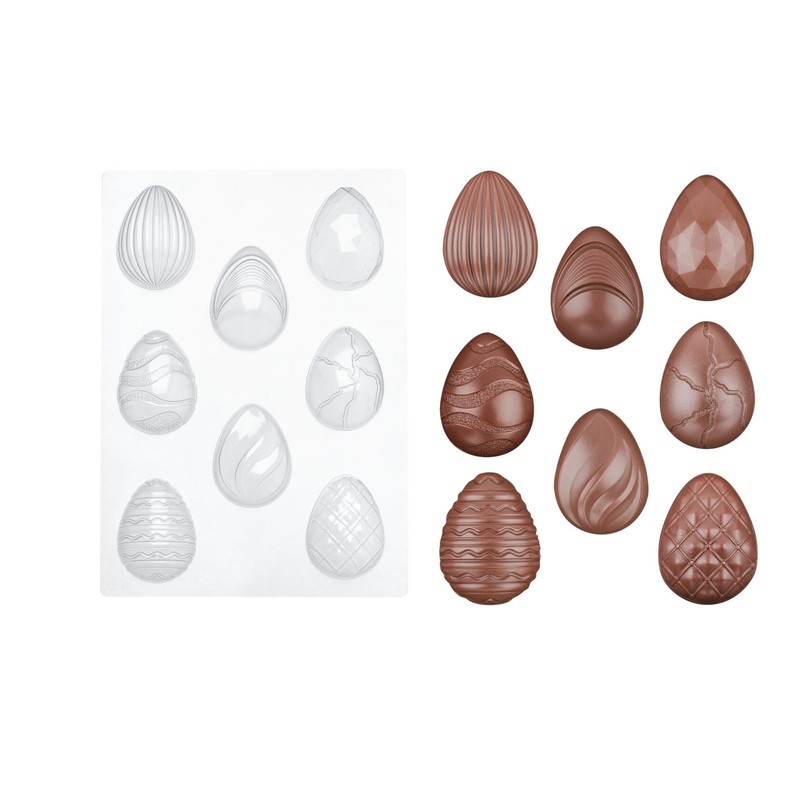 Mold for chocolate “Assorted eggs 4 cm” plastic mold for pastry chef