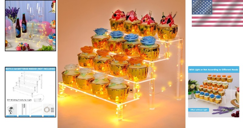 4 Tier Acrylic Display Stand - Mounting Hardware Included gallery