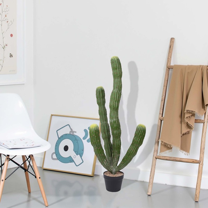 Yinleus 43Inch Artificial Cactus Faux Cacti Fake Cactus Saguaro Potted Plants gallery