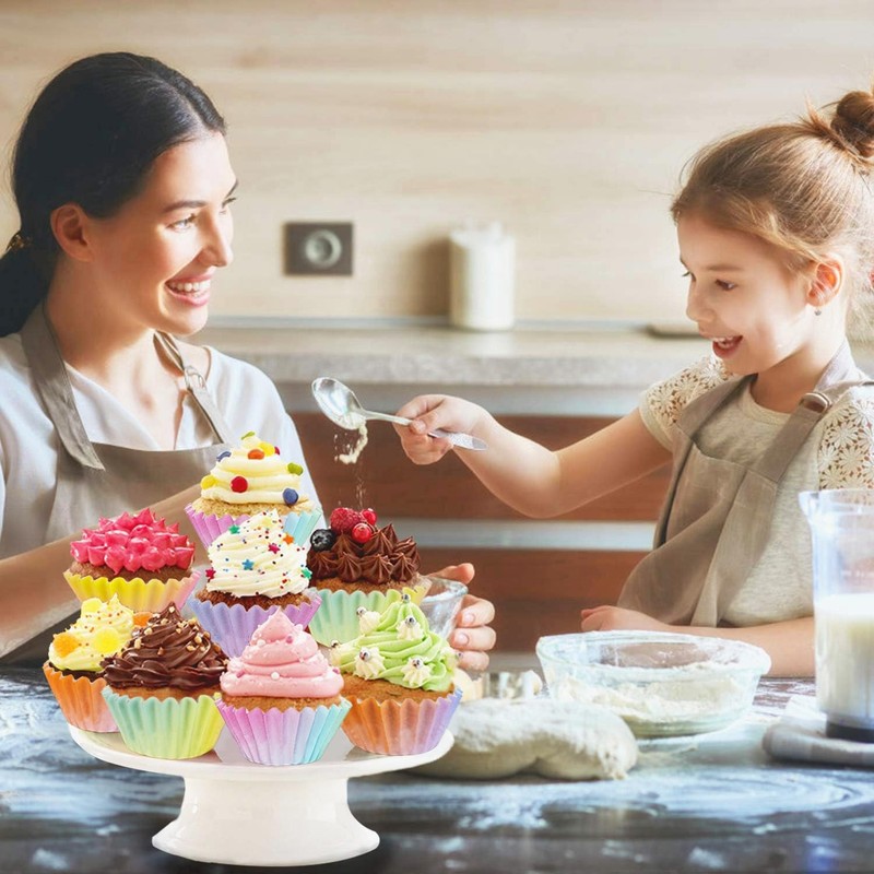 600 PCS Mini Cupcake Muffin Liners Gradient Color Paper Baking Cake Mold gallery
