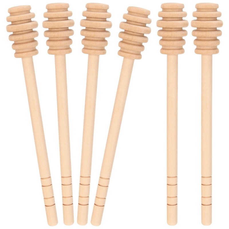 6 Pack 6 Inch Wooden Honey Spoon Mixing Stirrer Honey Dipper Sticks Party Favors gallery
