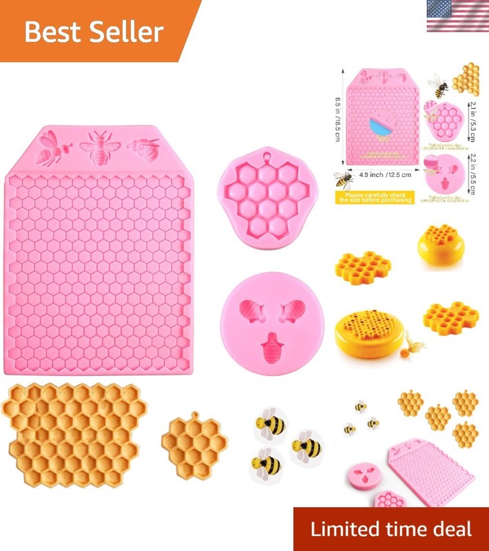 Easy-Clean 3-Pack Bee Silicone Molds – Ideal for Chocolates, Candies, and More